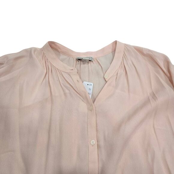J. Crew Point Sur Drapey Popover‎ Top Women's Small Blush Pink V-Neck Blouse NWT - Picture 4 of 8